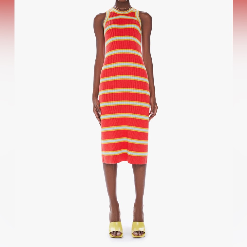 Mother RMS red and mint stripe dress - Picture 2 of 4